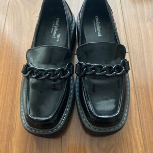 Steve Madden Black Chain Loafers